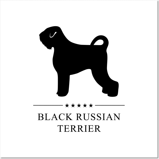 Black Russian Terrier Black Silhouette Wall Art by millersye